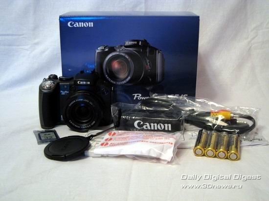 Комплект поставки цифровой фотокамеры Canon PowerShot S5 IS