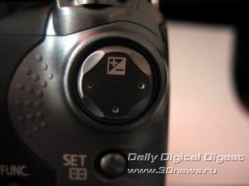 Кнопка коррекции экспозиции цифровой фотокамеры Canon PowerShot S5 IS