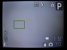 Меню выбора точки фокусировки цифровой фотокамеры Canon PowerShot S5 IS