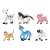 Фото товара Набір ігрових фігурок Dingua Звірятка з ферми, 6 шт (у коробці)