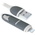 Фото товара Кабель Defender USB10-03BP USB(AM)-MicroUSB+Lightning White 1m