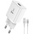 Фото товара Мережевий зарядний пристрій T-PHOX TCC-124 Pocket USB + MicroUSB Cable (White)
