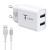 Фото товара Мережевий зарядний пристрій T-PHOX TCC-224 Pocket Dual USB+ Lightning Cable (White)