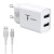 Фото товара Мережевий зарядний пристрій T-PHOX TCC-224 Pocket Dual USB+MicroUSB Cable (White)