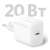 Фото товара Мережевий зарядний пристрій Anker PowerPort - 20W USB-C + USB-C cable White